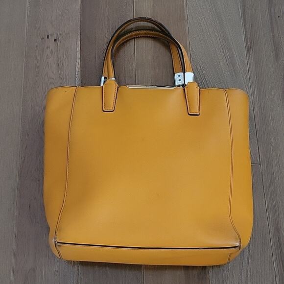 Coach Madison Saffiano Leather Mini North South Tote (F29001) Mandarin Orange - Picture 1 of 11